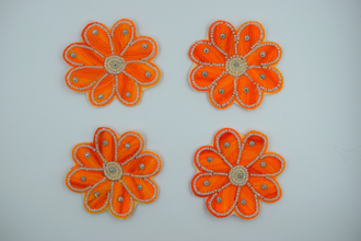 Trendy Orange flower buti for toran making(5 pc)