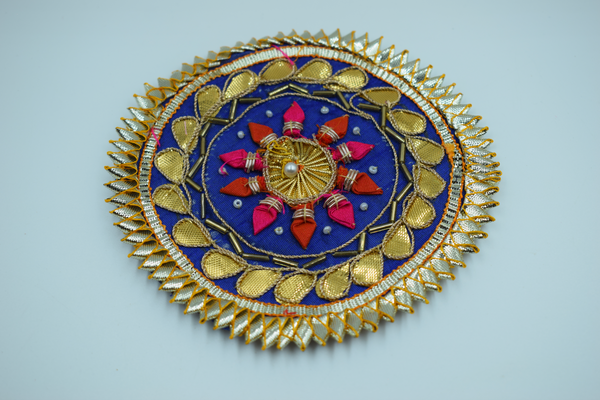 Navy Blue 10 Nakhun Gota Patch 5 inch (5 Pc)