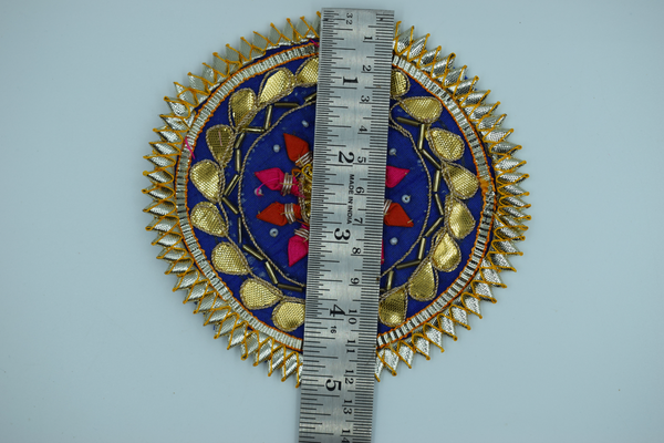 Navy Blue 10 Nakhun Gota Patch 5 inch (5 Pc)