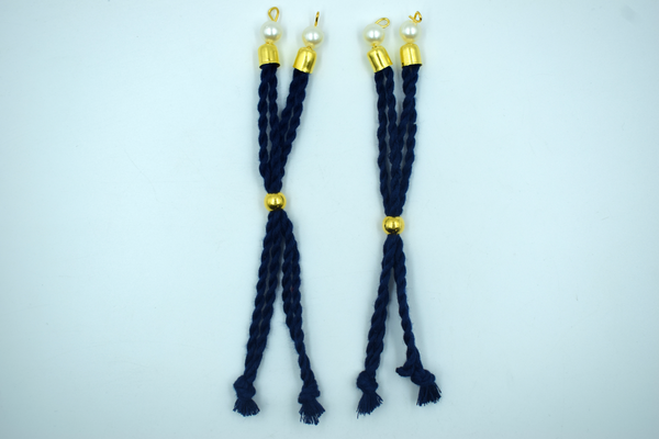 Dark Navy Blue Cotton Dori For Rakhi (10 Pcs)