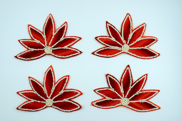 Half Flower red color buti for decoration(5 pc)