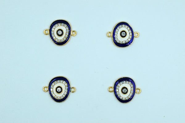 Stone Studded Oval Navy blue Rakhi pendant (Pack of 12)