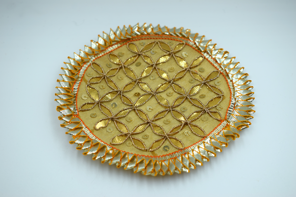 Cream color Jaal Gota Patch 5 inch (5 Pc)