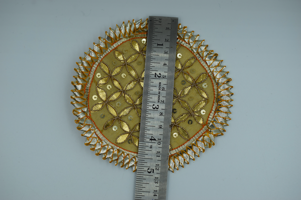 Cream color Jaal Gota Patch 5 inch (5 Pc)