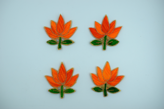 Orange color Lotus buti for decoration(5 pc)
