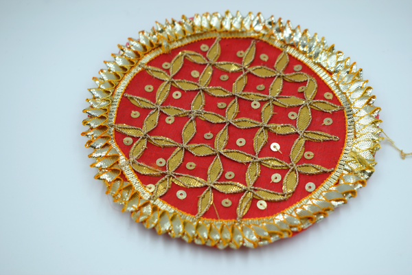 Red color Jaal Gota Patch 5 inch (5 Pc)