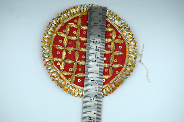 Red color Jaal Gota Patch 5 inch (5 Pc)