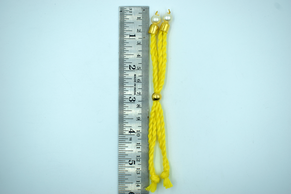 Lemon Yellow Cotton Dori For Rakhi (10 Pcs)