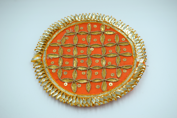 Orange color Jaal Gota Patch 5 inch (5 Pc)