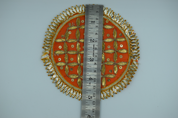 Orange color Jaal Gota Patch 5 inch (5 Pc)