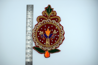 Red color fancy peacock buti(1 pair)