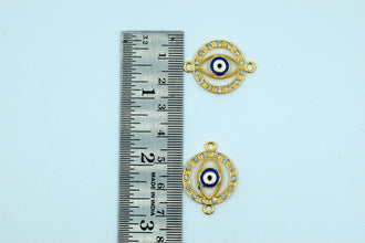 Stone Studded Circle Evil Eye Rakhi pendant (Pack of 12)