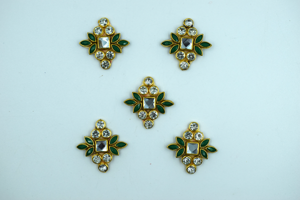 Green color kundan buti(10 pc)