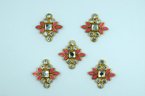 Baby pink color kundan buti(10 pc)