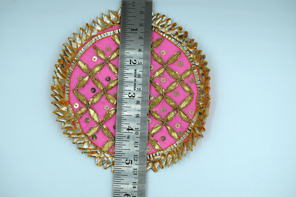 Baby Pink color Jaal Gota Patch 5 inch (5 Pc)