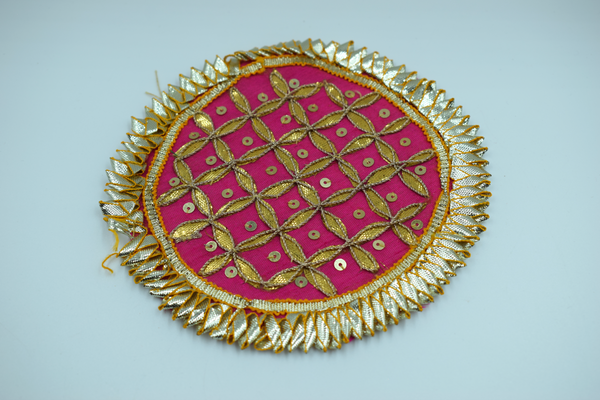 Dark Pink color Jaal Gota Patch 5 inch (5 Pc)