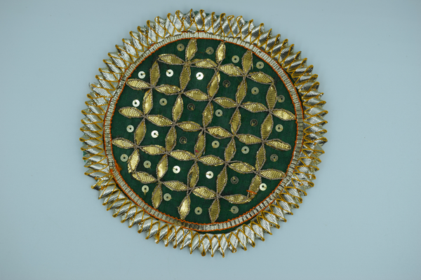 Dark Green color Jaal Gota Patch 5 inch (5 Pc)