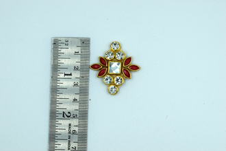 Mahroon Color Kundan Buti For Decoration(Pack of 10 pcs)
