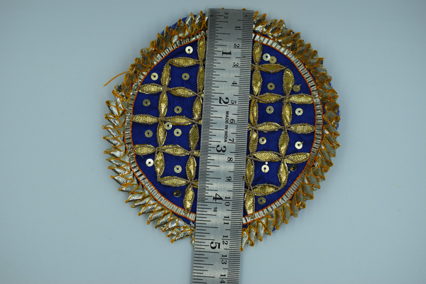 Navy Blue color Jaal Gota Patch 5 inch (5 Pc)