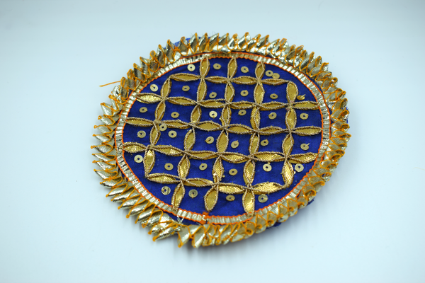 Navy Blue color Jaal Gota Patch 5 inch (5 Pc)