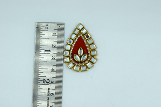 Red color Tilak Shaped Kundan Buti For Decoration(Pack of 10 pcs)