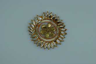 White Color Coin Size Gota Patch With Lace (10 Pc)