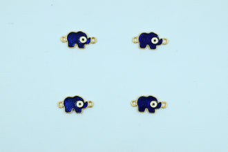 Navy Blue Evil Eye Elephant Rakhi pendant (Pack of 12)