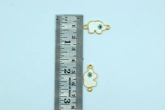White Evil Eye Elephant Rakhi pendant (Pack of 12)