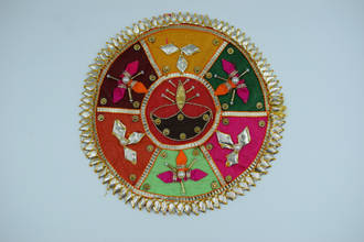 Multicolor With Dia Design Gota Patch 6 Inch (2 Pc)