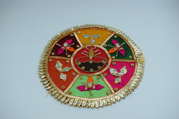 Multicolor With Dia Design Gota Patch 6 Inch (2 Pc)