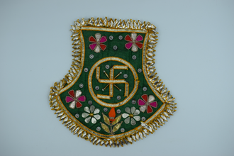 Green Color Flag Design Gota Patch With Sathiya (2 Pc)