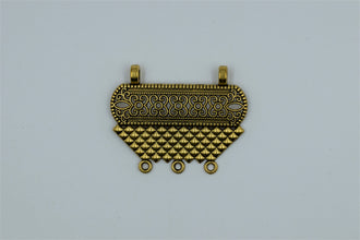 Golden Color Oxidised Metal Pendant