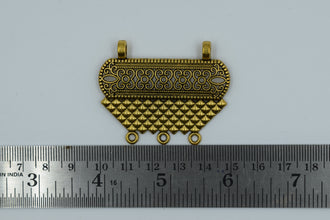 Golden Color Oxidised Metal Pendant