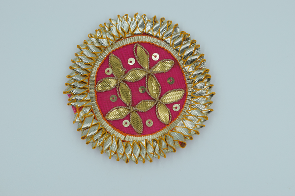 Dark Pink Color Jaal Gotapatti Patch 3 Inch (10 Pcs)