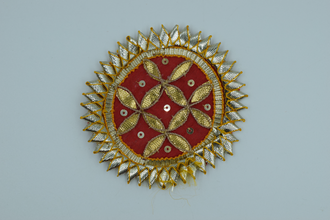 Dark Pink Color Jaal Gotapatti Patch 3 Inch (10 Pcs)