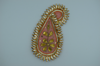 Pink Color Nakhun Gotapatti Patch 4.5 Inch (5 Pc)