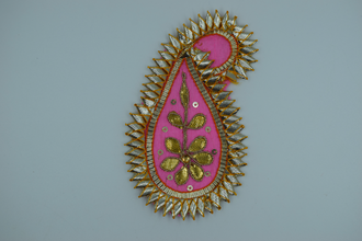 Pink Color Nakhun Gotapatti Patch 4.5 Inch (5 Pc)