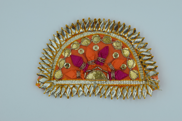 Orange Semi-Circle Gotapatti Patch