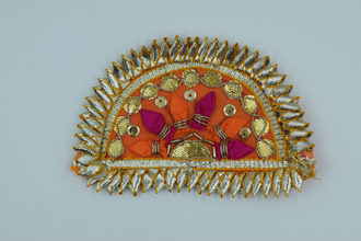 Orange Semi-Circle Gotapatti Patch