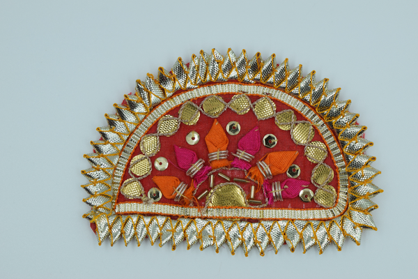 Orange Semi-Circle Gotapatti Patch