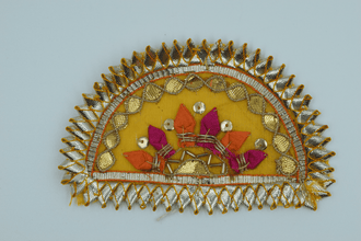 Orange Semi-Circle Gotapatti Patch
