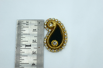 Navy Blue Color Ambiya Shaped Kundan Buti For Decoration(Pack of 10 pcs)