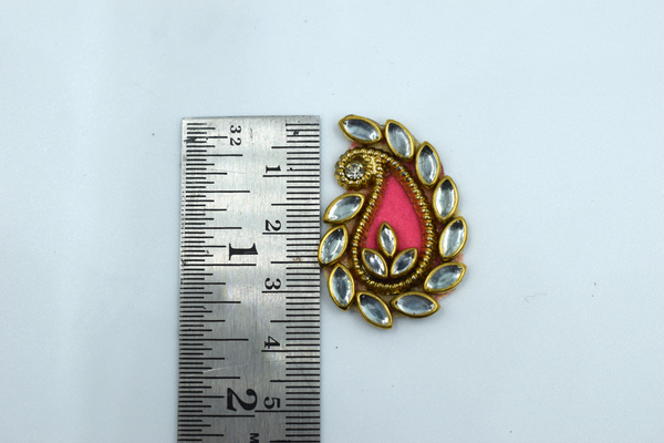 Pink Kundan Ambiya Buti For Decoration(Pack of 10 Pcs)