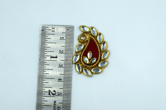 Red Kundan Ambiya Buti For Decoration(Pack of 10 Pcs)