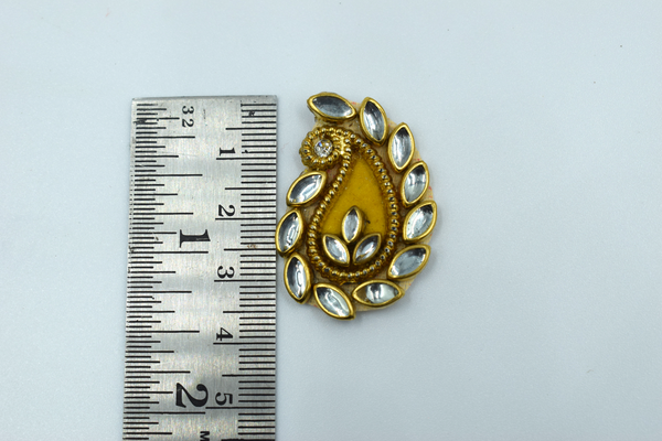 Orangish Yellow Kundan Ambiya Buti For Decoration(Pack of 10 Pcs)