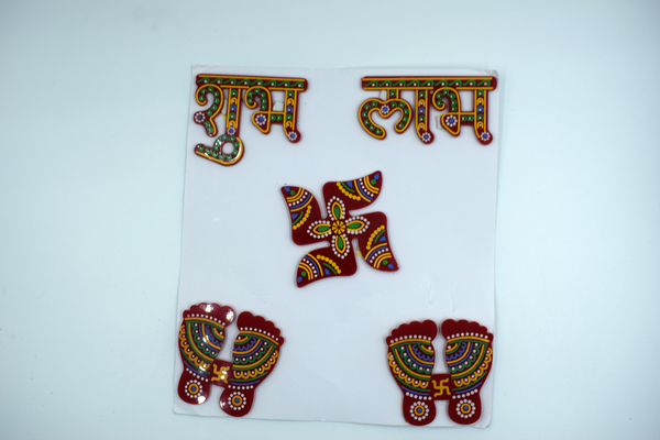 Acrylic Subh Labh Big Size (1 Set)