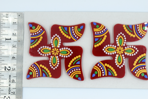 Red Acrylic Sathiya Stick On (2 Set)
