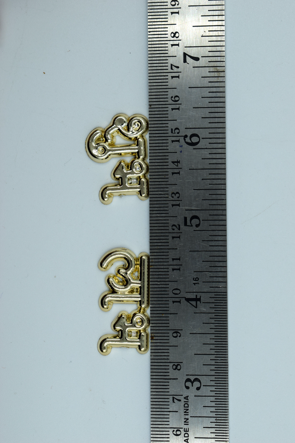 Golden Acrylic Subh Labh (10 Pair)