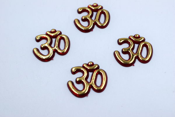 Red Acrylic Om For Sticking And Multipurpose (10 Pc)