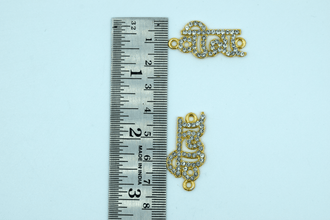 Veera With Stones Pendant For Rakhi Making (12 Pcs)